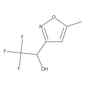 (1S)-2,2,2-trifluoro-1-(5-methyl-1,2-oxazol-3-yl)ethan-1-ol结构式