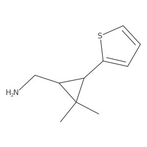 rac-[(1R,3R)-2,2-dimethyl-3-(thiophen-2-yl)cyclopropyl]methanamine Structure