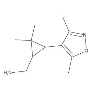 rac-[(1R,3R)-3-(dimethyl-1,2-oxazol-4-yl)-2,2-dimethylcyclopropyl]methanamine Structure