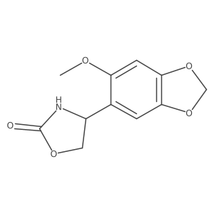 4-(6-Methoxy-1,3-dioxaindan-5-yl)-1,3-oxazolidin-2-one结构式