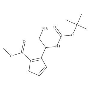 Methyl 3-(2-amino-1-{[(tert-butoxy)carbonyl]amino}ethyl)thiophene-2-carboxylate Structure