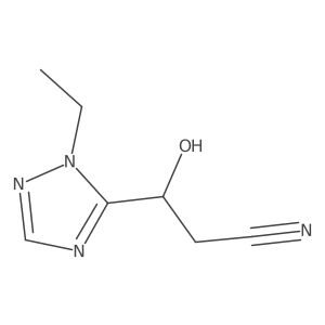 3-(1-ethyl-1H-1,2,4-triazol-5-yl)-3-hydroxypropanenitrile Structure