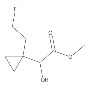 Methyl 2-[1-(2-fluoroethyl)cyclopropyl]-2-hydroxyacetate结构式