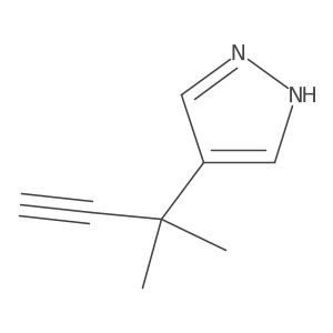 4-(2-methylbut-3-yn-2-yl)-1H-pyrazole Structure