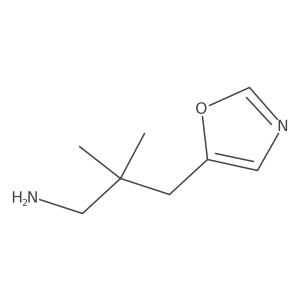 2,2-Dimethyl-3-(1,3-oxazol-5-yl)propan-1-amine结构式