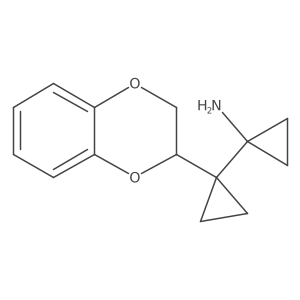 1-[1-(2,3-Dihydro-1,4-benzodioxin-2-yl)cyclopropyl]cyclopropan-1-amine结构式