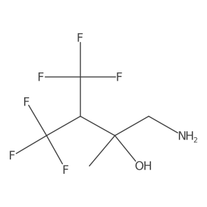 1-Amino-4,4,4-trifluoro-2-methyl-3-(trifluoromethyl)butan-2-ol结构式