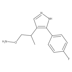 O-{2-[3-(4-fluorophenyl)-1H-pyrazol-4-yl]propyl}hydroxylamine结构式