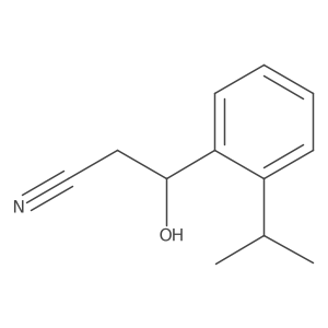 3-Hydroxy-3-[2-(propan-2-yl)phenyl]propanenitrile结构式