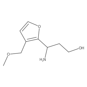 3-Amino-3-[3-(methoxymethyl)furan-2-yl]propan-1-ol结构式