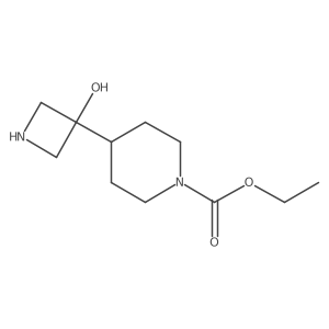 Ethyl 4-(3-hydroxyazetidin-3-yl)piperidine-1-carboxylate Structure