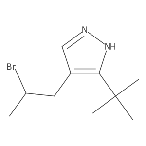 4-(2-bromopropyl)-3-tert-butyl-1H-pyrazole结构式