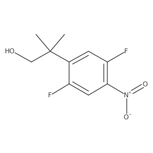 2-(2,5-Difluoro-4-nitrophenyl)-2-methylpropan-1-ol结构式