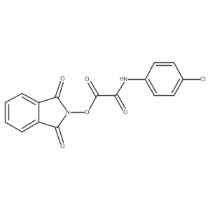 1,3-dioxo-2,3-dihydro-1H-isoindol-2-yl [(4-chlorophenyl)carbamoyl]formate结构式