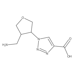 1-[(3S,4S)-4-(Aminomethyl)oxolan-3-yl]triazole-4-carboxylic acid结构式