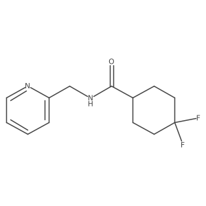 4,4-difluoro-N-[(pyridin-2-yl)methyl]cyclohexane-1-carboxamide结构式
