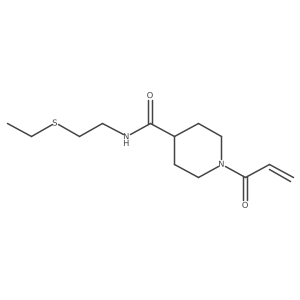 N-(2-Ethylsulfanylethyl)-1-prop-2-enoylpiperidine-4-carboxamide结构式
