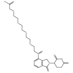 2-[2-[2-[2-[2-[2-(2,6-Dioxo-3-piperidyl)-1-oxo-isoindolin-4-yl]sulfinylethoxy]ethoxy]ethoxy]ethoxy]acetic acid结构式