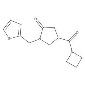 4-(Azetidine-1-carbonyl)-1-[(thiophen-2-yl)methyl]pyrrolidin-2-one结构式