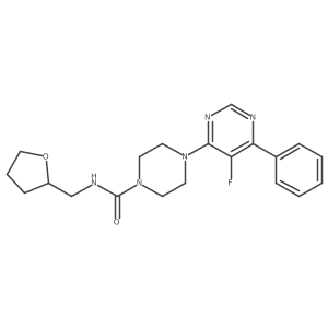 4-(5-fluoro-6-phenylpyrimidin-4-yl)-N-[(oxolan-2-yl)methyl]piperazine-1-carboxamide Structure