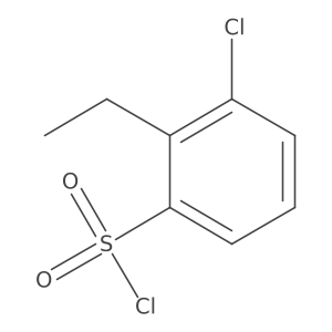 3-Chloro-2-ethylbenzenesulfonyl chloride结构式