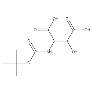 (2R,3R)-2-{[(tert-butoxy)carbonyl]amino}-3-hydroxybutanedioic acid结构式