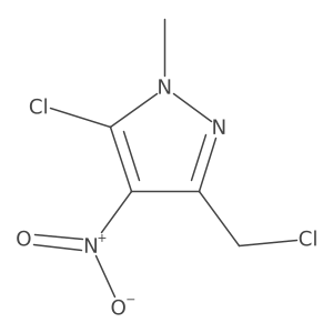 5-chloro-3-(chloromethyl)-1-methyl-4-nitro-1H-pyrazole Structure