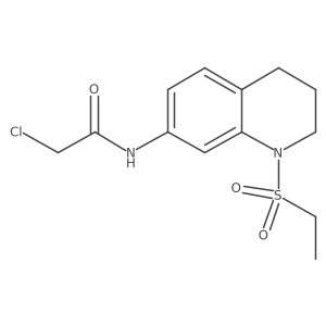 2-Chloro-N-(1-ethylsulfonyl-3,4-dihydro-2H-quinolin-7-yl)acetamide结构式