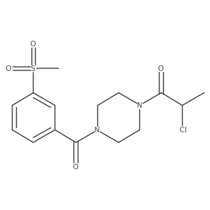 2-Chloro-1-[4-(3-methylsulfonylbenzoyl)piperazin-1-yl]propan-1-one Structure