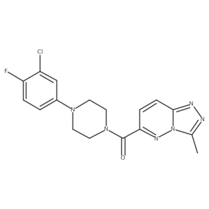 1-(3-Chloro-4-fluorophenyl)-4-{3-methyl-[1,2,4]triazolo[4,3-b]pyridazine-6-carbonyl}piperazine Structure