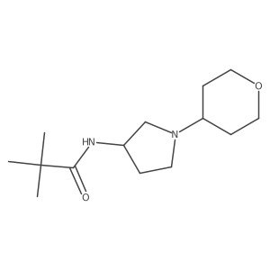 2,2-Dimethyl-N-[1-(oxan-4-yl)pyrrolidin-3-yl]propanamide结构式
