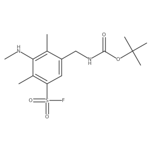 tert-butyl N-{[5-(fluorosulfonyl)-2,4-dimethyl-3-(methylamino)phenyl]methyl}carbamate Structure