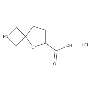 5-Oxa-2-azaspiro[3.4]octane-6-carboxylic acid;hydrochloride结构式