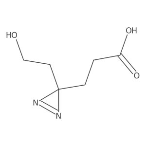 3-[3-(2-hydroxyethyl)-3H-diazirin-3-yl]propanoic acid Structure