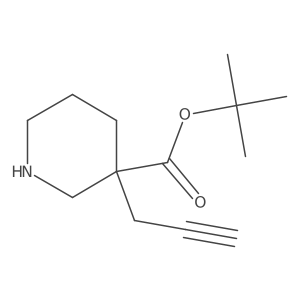 Tert-butyl 3-(prop-2-yn-1-yl)piperidine-3-carboxylate结构式