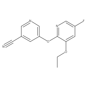 5-((3-Ethoxy-5-fluoropyridin-2-yl)oxy)nicotinonitrile Structure
