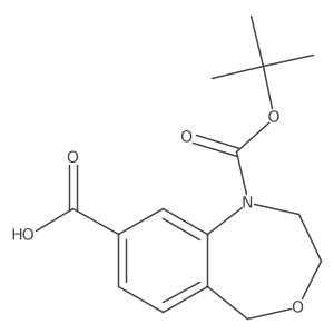 1-[(Tert-butoxy)carbonyl]-1,2,3,5-tetrahydro-4,1-benzoxazepine-8-carboxylic acid结构式