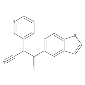 3-(1-Benzothiophen-5-yl)-3-oxo-2-(pyridin-3-yl)propanenitrile结构式