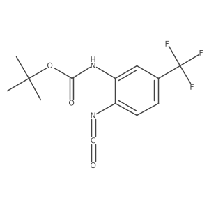 tert-butyl N-[2-isocyanato-5-(trifluoromethyl)phenyl]carbamate结构式