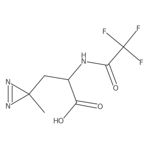 3-(3-methyl-3H-diazirin-3-yl)-2-(2,2,2-trifluoroacetamido)propanoic acid结构式