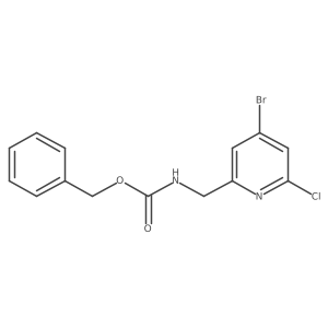 benzyl N-[(4-bromo-6-chloropyridin-2-yl)methyl]carbamate结构式