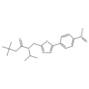 tert-butyl N-{[5-(4-nitrophenyl)-1,3,4-oxadiazol-2-yl]methyl}-N-(propan-2-yl)carbamate结构式
