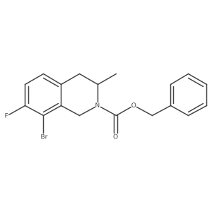 Benzyl 8-bromo-7-fluoro-3-methyl-1,2,3,4-tetrahydroisoquinoline-2-carboxylate结构式
