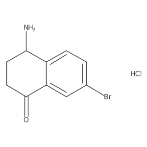 4-Amino-7-bromo-1,2,3,4-tetrahydronaphthalen-1-one hydrochloride结构式