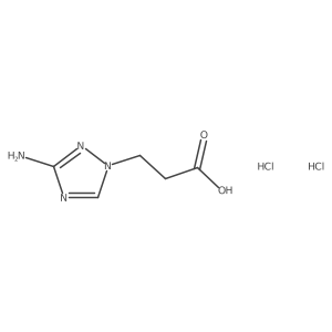 3-(3-amino-1H-1,2,4-triazol-1-yl)propanoic acid dihydrochloride Structure