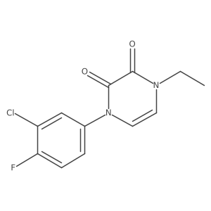 1-(3-Chloro-4-fluorophenyl)-4-ethyl-1,2,3,4-tetrahydropyrazine-2,3-dione结构式