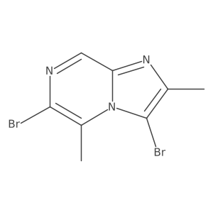 3,6-Dibromo-2,5-dimethylimidazo[1,2-a]pyrazine结构式
