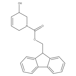 (9H-fluoren-9-yl)methyl 3-hydroxy-1,2,3,6-tetrahydropyridine-1-carboxylate结构式