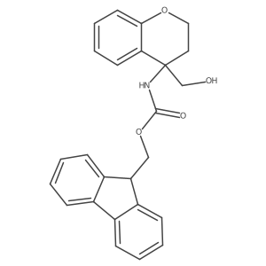 (9H-fluoren-9-yl)methyl N-[4-(hydroxymethyl)-3,4-dihydro-2H-1-benzopyran-4-yl]carbamate结构式