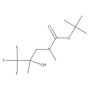 tert-butyl N-methyl-N-(3,3,3-trifluoro-2-hydroxy-2-methylpropyl)carbamate结构式